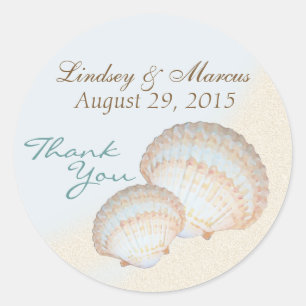 Zee Shell Beach Ronde Sticker