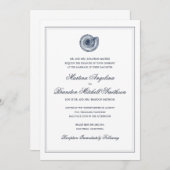 Zee Shell Beach Wedding | Traditionele uitnodiging (Voorkant / Achterkant)