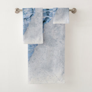 Zee Shell Blue Antiek Ocean Beach Texture Bad Handdoek