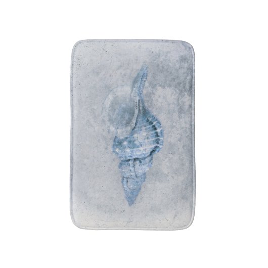 Zee Shell Blue  Antiek Ocean Beach Texture Badmat (Voorkant Verticaal)