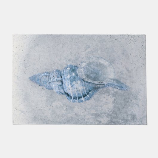 Zee Shell Blue Antiek Ocean Beach Texture Deurmat (Voorkant)