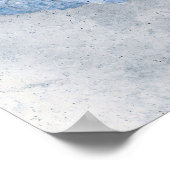 Zee Shell Blue Antiek Ocean Beach Texture Poster (Hoek)