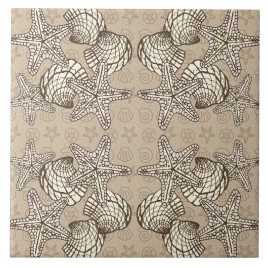 Zee Shell Bounty  Pattern Tegeltje (Voorkant)