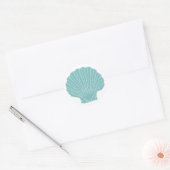 Zee Shell bruiloft envelop afdichting Ronde Sticker (Envelop)