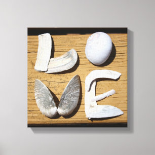 ZEE Shell-canvas LOVE afdrukken