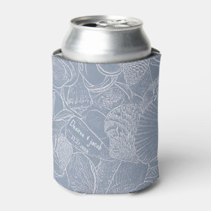 Zee Shell Dusty Blue Coastal Beac Napkins Blikjeskoeler