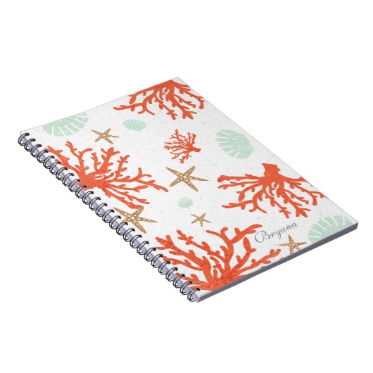 Zee Shell en Starfish Notitieboek van het braadkor (Rechterzijde)