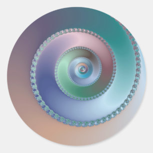 Zee Shell - Fractal Ronde Sticker