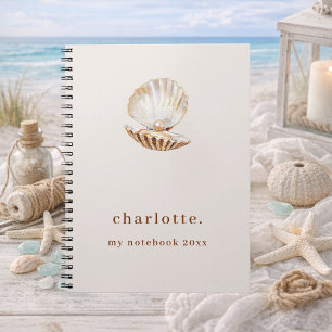 Zee shell parel beige modern notitieboek