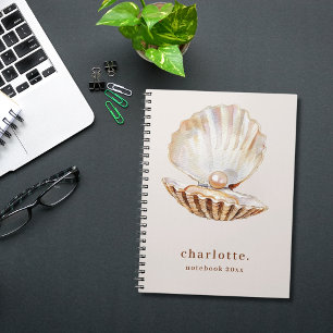 Zee shell parel beige modern notitieboek