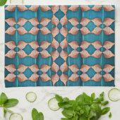 Zee Shell Pattern, blauw Theedoek (Gevouwen)