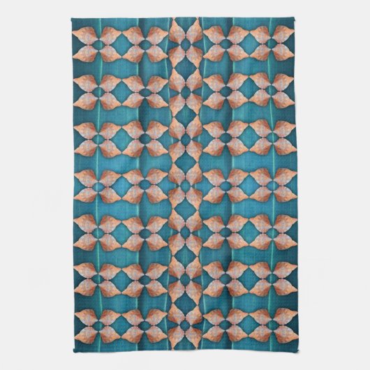 Zee Shell Pattern, blauw Theedoek (Verticaal)