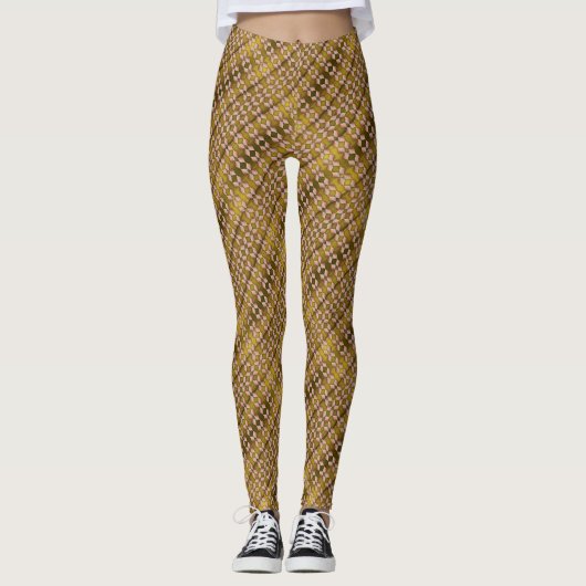 Zee Shell Pattern, Gold Leggings (Voorkant)