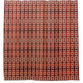 Zee Shell Pattern, Red Douchegordijn (Voorkant)