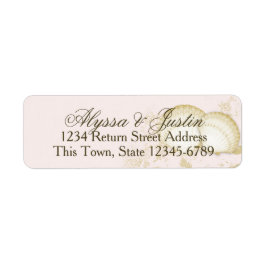 Zee Shell  Roze en Goud Etiket