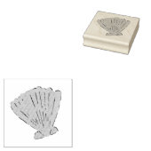 Zee Shell Rubberstempel (Gestempeld)