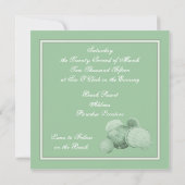 Zee Shell Wedding Invitation Kaart (Achterkant)