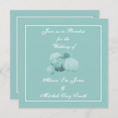 Zee Shell Wedding Invitation Kaart (Voorkant / Achterkant)