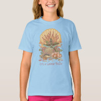 Zee-Shore Beach Vibe Coral and Tan T-Shirt