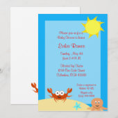 Zee Side Baby shower-uitnodiging Kaart (Voorkant / Achterkant)