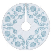 Zee Side Beach kerst Kerstboom Rok (Voorkant)