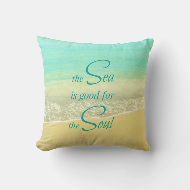 Zee Soul Beach Wave Pillow Kussen (Voorkant)