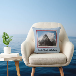 Zee Spray op Seastack in Harris Beach State Park Kussen