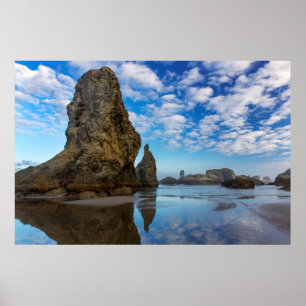 Zee-Stacks op Bandon Beach in Bandon, Oregon 1 Poster