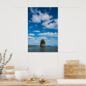 Zee stapel omringd door oceaan poster (Keuken)