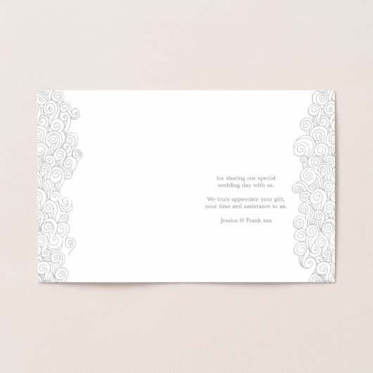 Zee Starfish Beach bruiloft metalic Dank u Folie Kaarten (Binnen)