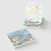 Zee Stenen Onderzetter (Zijkant)