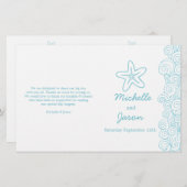 Zee ster & zwamblauw - wittrouwprogramma ' s (Voorkant / Achterkant)