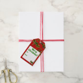 Zee sterren Holly Red Beach Kerstmis Cadeaulabel (Met Touw)