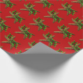 Zee sterren Holly Red Beach Kerstmis Cadeaupapier (Hoek)