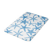 Zee sterren in blauw badmat (Gekanteld)