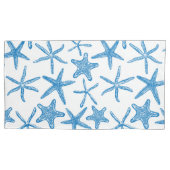 Zee sterren in blauw kussensloop (Voorkant-Links)