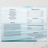 Zee strand rouwkaart template (Achterkant)