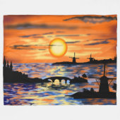 Zee Sunrise Fleece Blanket (Voorkant (Horizontaal))