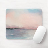 Zee Sunset Triptych - Pastel Waterverven Muismat (Met muis)