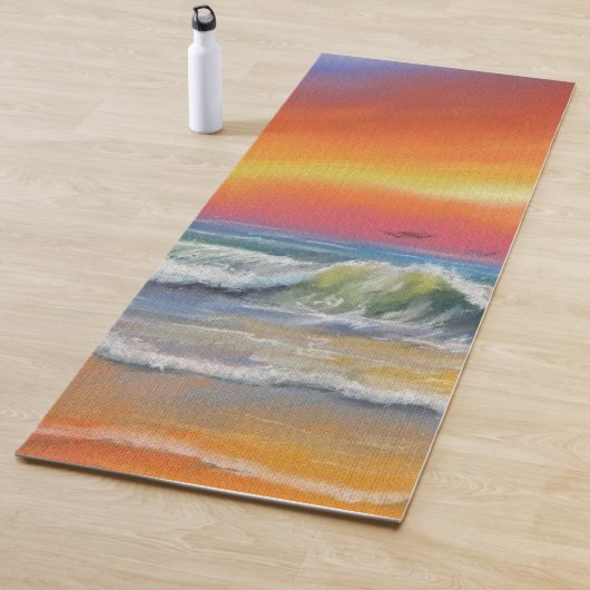 Zee Sunset Waves Yoga Mat (In situ)