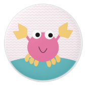 Zee Sweeties Crab Nursery Drawer Pull Knob Keramische Knop (Voorkant)