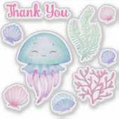 Zee thema party sticker. sticker (Voorkant)