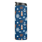 Zee Thema Patroon 1 Thermosbeker (Geroteerd rechts)