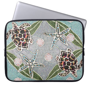 Zee, tortelaars en Kelp laptophoes, 15 inch Laptop Sleeve