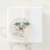 Zee torteloortassen bedankjes labels (In situ)