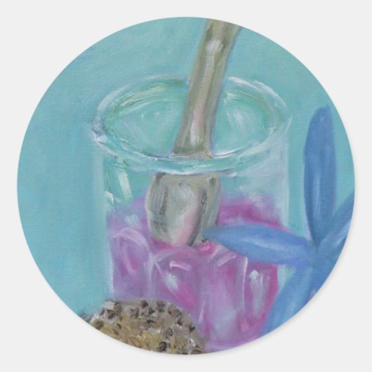 Zee Treasures Ronde Sticker (Voorkant)