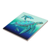 Zee Turquoise Oceanlife Tegeltje (Zijkant)