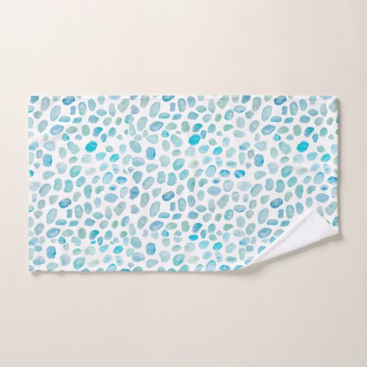 Zee Turquoise Patroon Strand Badhanddoek Set Bad Handdoek (Handdoek)