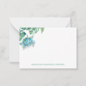 Zee Turtle - Aangepaste Waterverf Notitiekaartje (Voorkant)