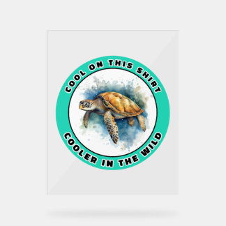 Zee Turtle Acryl Bord